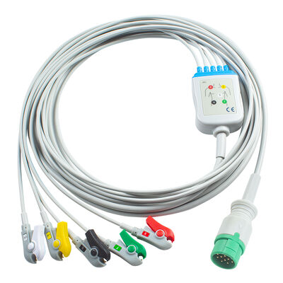 Emtel Fx2000 EKG-Kabel und Schleuderdraht 12-Pin-Konnektor EKG-Kabel 3 5 Schleuderaufnahme IEC AHA
