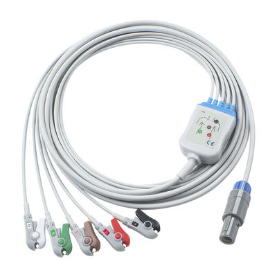 Epsilon Lemo 6-Pin EKG-Kabel und Ableitungen EKG-Kabel 3 5 Ableitungen IEC AHA Druckknopf-Clip