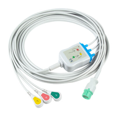 Yonker IE12 E12 E12S 9-poliges Multiparameter-Monitor-EKG-Kabel, 6-polige EKG-Kabel und Leitungsdrähte