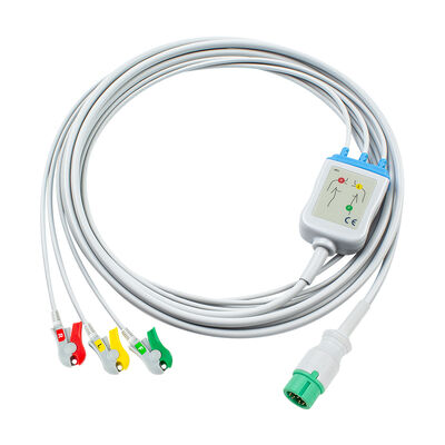 Yonker 12Pin E12 Ein direktes EKG-Kabel EKG-Kabel und Bleiwires 3Lead AHA IEC