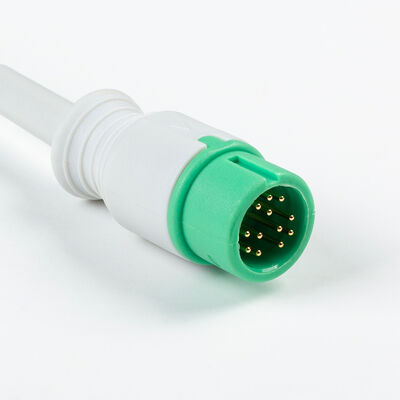Yonker 12Pin E12 Ein direktes EKG-Kabel EKG-Kabel und Bleiwires 3Lead AHA IEC