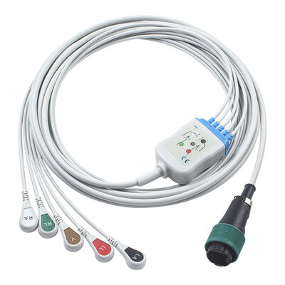Saadat 6-poliges 8-poliges einteiliges EKG-Kabel und Ableitungsdrähte