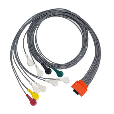 Kompatibles Cardioline Walk400h Clickholter NG 10-poliges TPU-Material IEC-Farbcodierung EKG-Holter-Kabel