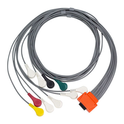 Kompatibles Cardioline Walk400h Clickholter NG 10-poliges TPU-Material IEC-Farbcodierung EKG-Holter-Kabel