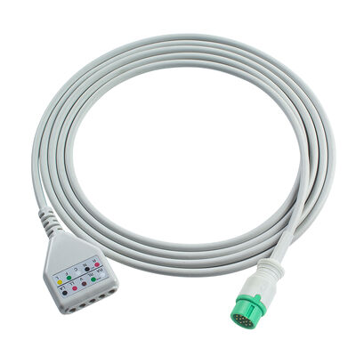Biolight 12Pin 3 5Lead ECG Trunk Adapter Cable O-ximax Tech AnyView A2 A6 A4 A8 Q7 Q5 ECG Extension Cable Din Style