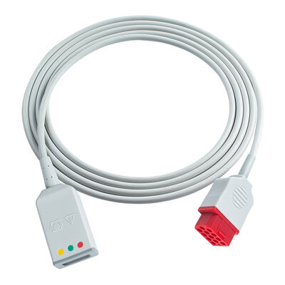Bionet 12-Pin BM3 BM5 3- und 5-Kanal-EKG-Stammkabel Euro-Stecker mit Dräger-EKG-Verlängerungskabeln