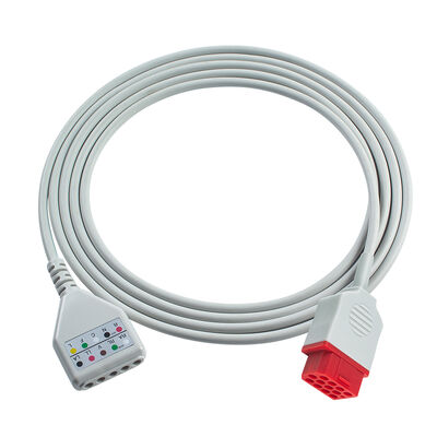 Biolight 12Pin 3 5Lead-EKG-Trunk-Adapterkabel O-ximax Tech AnyView A2 A6 A4 A8 Q7 Q5 EKG-Erweiterungskabel Din Style