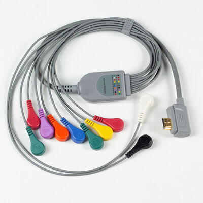 Compatible 10 Lead LEPU Creative TH12 ECG EKG Holter Cables Holter ECG EKG Cable and Leadwires Snap