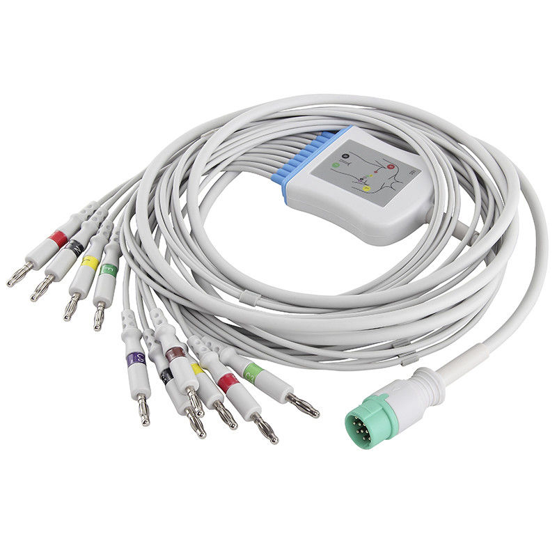 Fukuda-EKG Kabel und Leitungsdrähte Verbindungsstück Iecs 4.0Banana Direkt-schließen EKG Kabel an