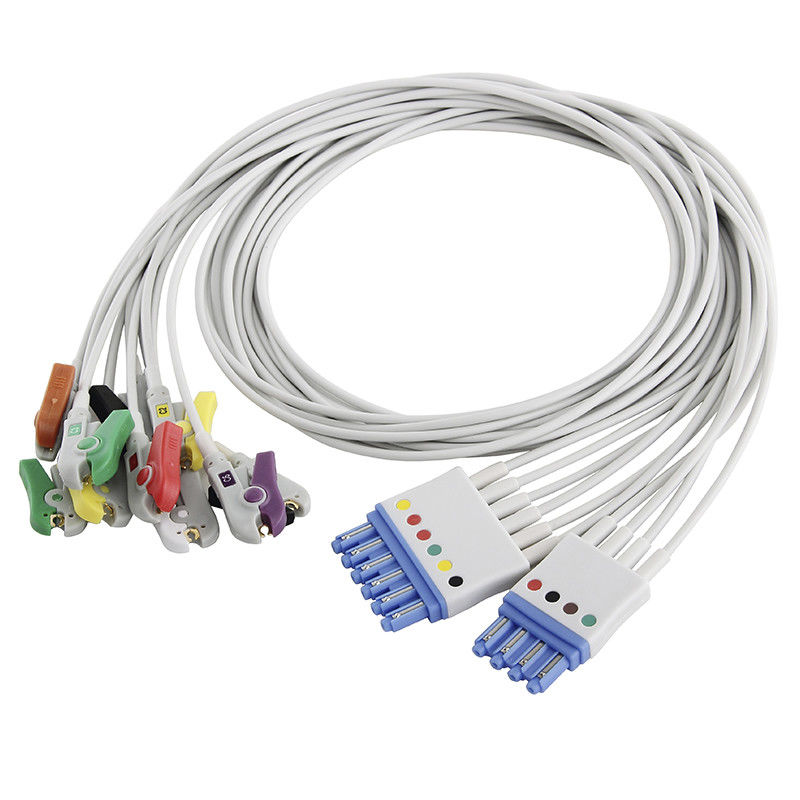 Material Iecs 4,0 Philips 4+6 ECG Leitungsdraht-TPU Leitungsdrähte EKG Banane