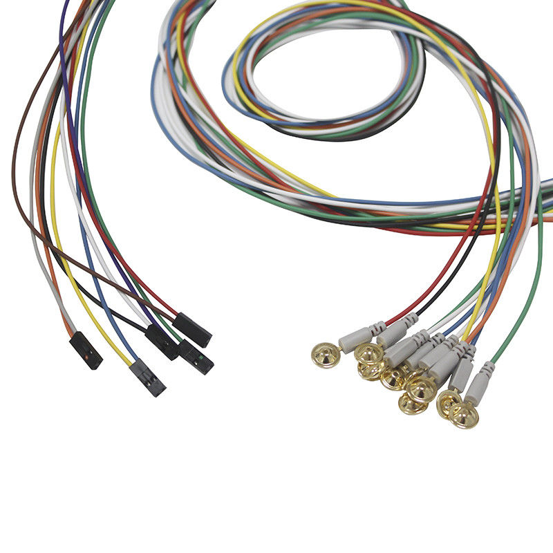 Du Pont 2 Pin Plug Cup Type-EEG Elektroden-Leitungsdraht-Gold überzogene Elektroenzephalographie-Elektroden