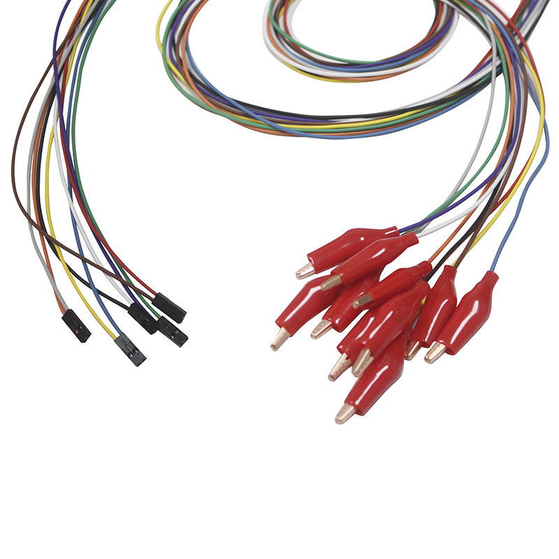 Du Pont 2 Pin Plug Grabber mit weiche Anschlussleitungs-Elektrode EEG Gold Außengehäuse EEG Elektroden Leitungsdrähte überzogener