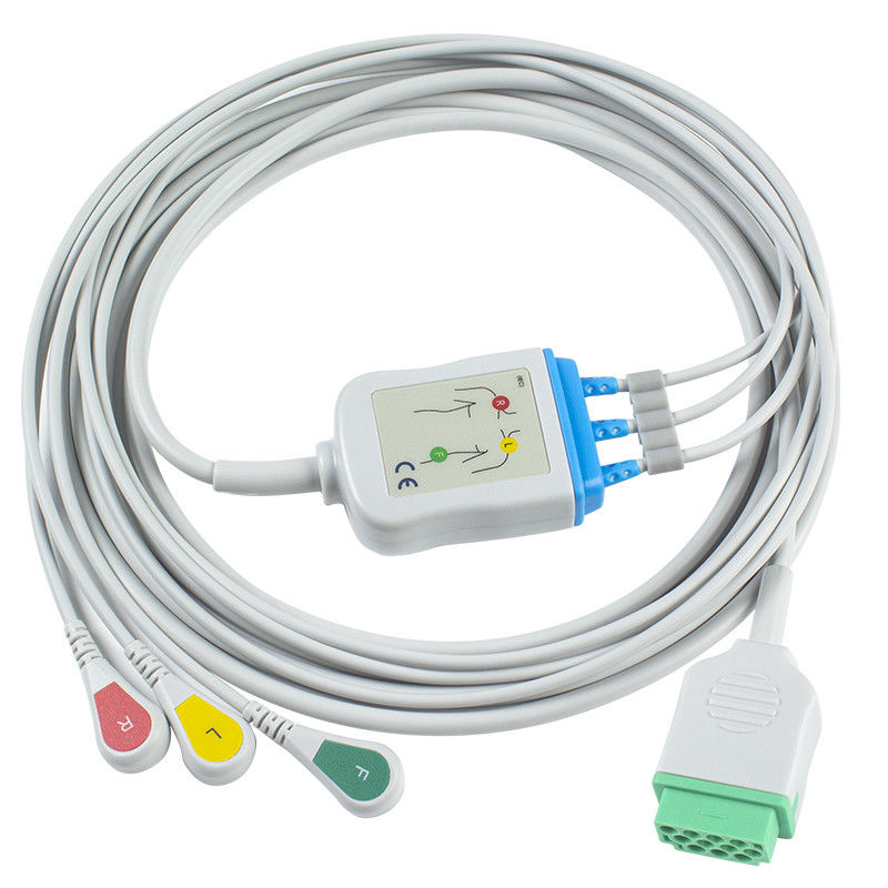 GE Marquette 2021141-002 2001292-001 ECG-Kabel-und -leitungsdraht-3 Führung Iec-Verschluss 11pin Kabel Verbindungsstück-ECG