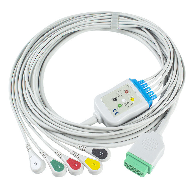 Führung Iec-Verschluss 11pin GEs Marquette CBM-05NA-10AS-0001 ECG Kabel-und Leitungsdraht-5 Kabel Verbindungsstück-ECG