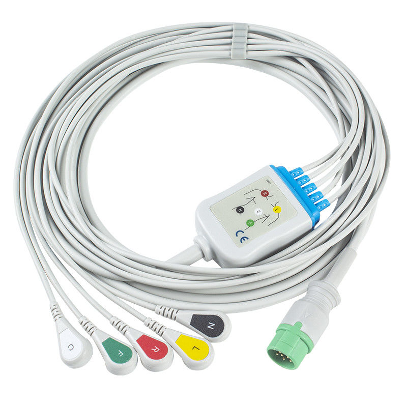 Biolight BLT EKG-Kabel und Ableitungskabel, 5-adriges IEC-Clip-12-Pin-C2557P0-EKG-Kabel