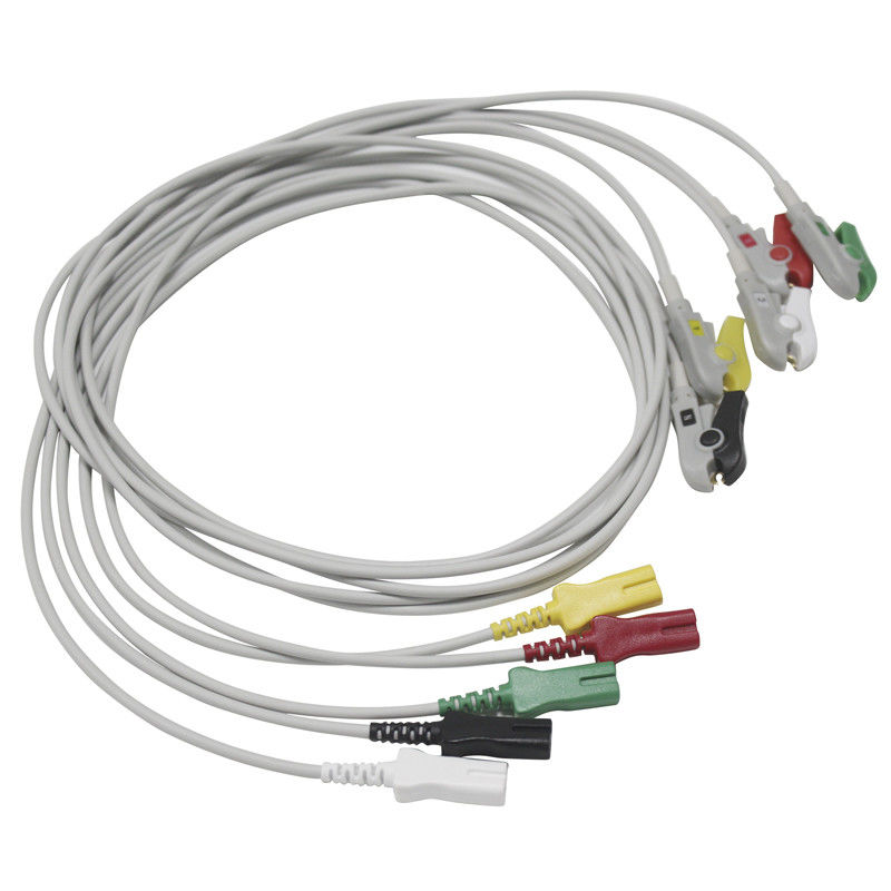 LL EKG Leadwires 5 Lead Snap Grabber Typ Dual Pin AAMI 6PIN Bionet Datex S-iemens GE-Hellige Kontron