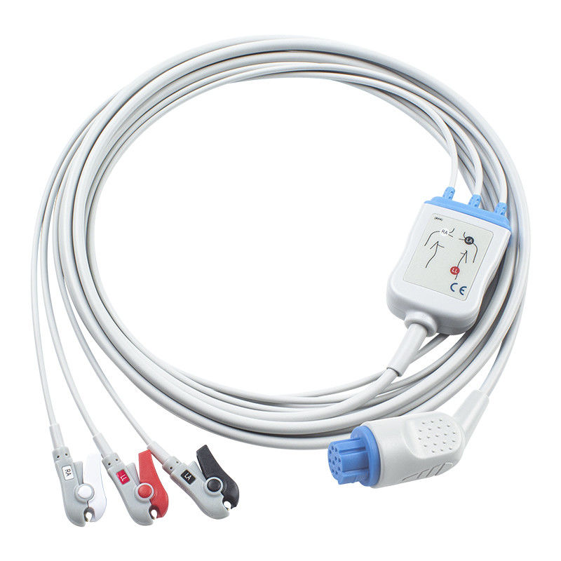 Für Artema S&W Kompatibles EKG-Kabel mit direktem Anschluss und Leitungen 3Lead AHA Grabber