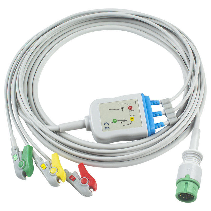 Für Mindray > Datascope-kompatibles EKG-Kabel mit direktem Anschluss - 040-000964-00