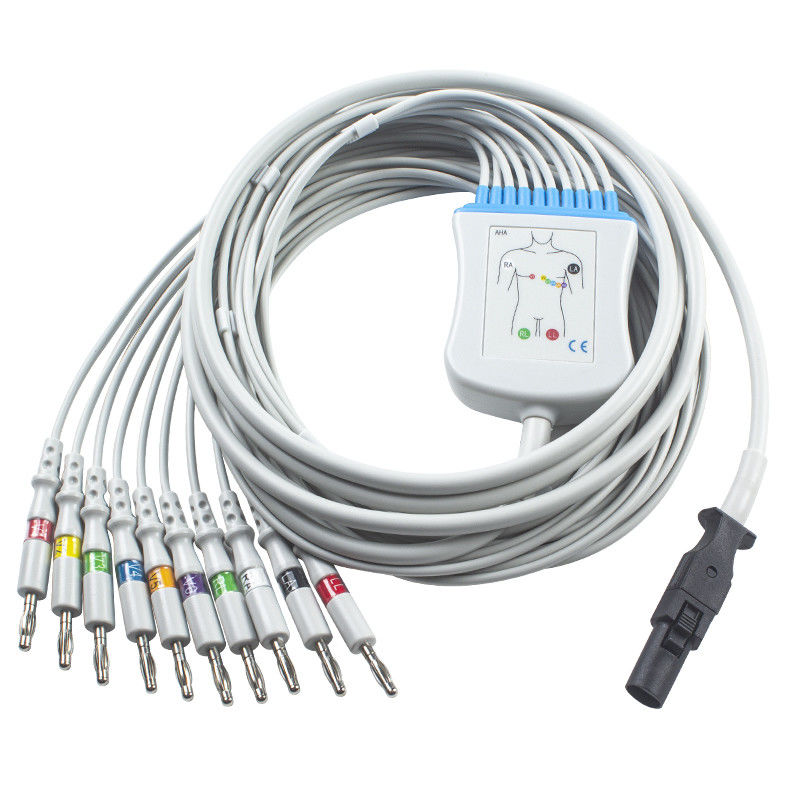 Q-Druck 60-00181-01 Mortara 60-00180-01 EKG Kabel und Leitungsdrähte 12 Pin Iec-Banane 4,0