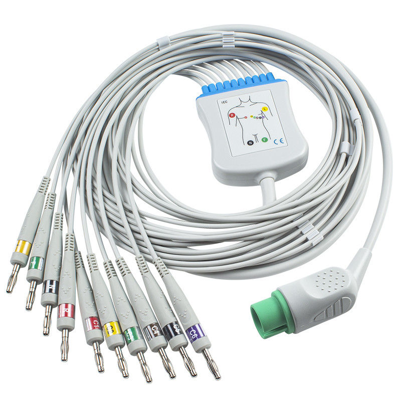 Spacelabs-EKG Kabel für Spacelabs 90367, 90369, 90496, 91496, Pin Ultraview15 Iec-Banane 4,0