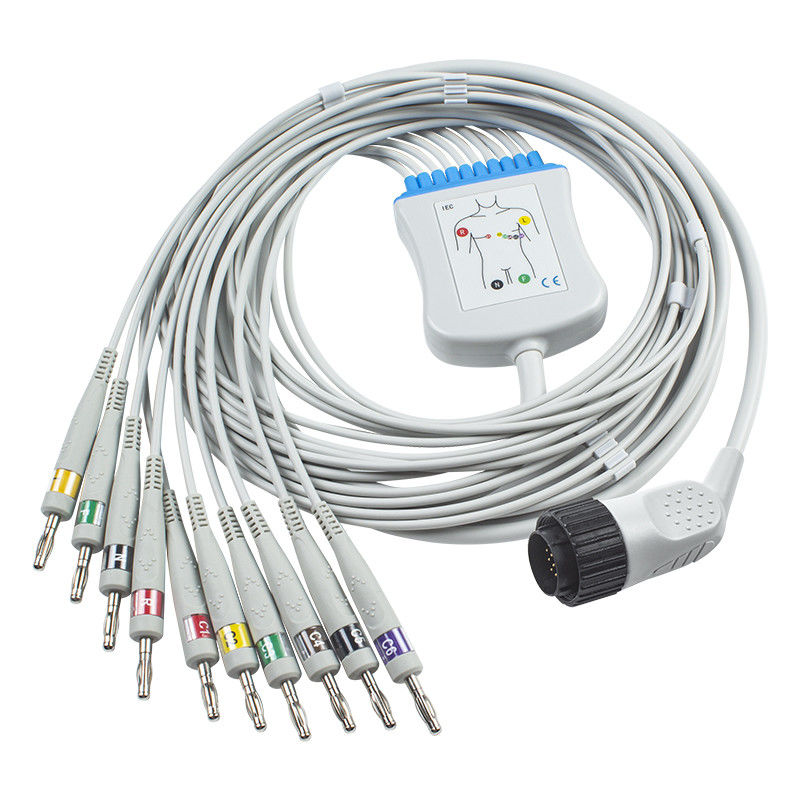 Kenz-EKG Kabel PC-104 63050074 63050075 16pin Bananen-Verbindungsstück Iecs 4,0
