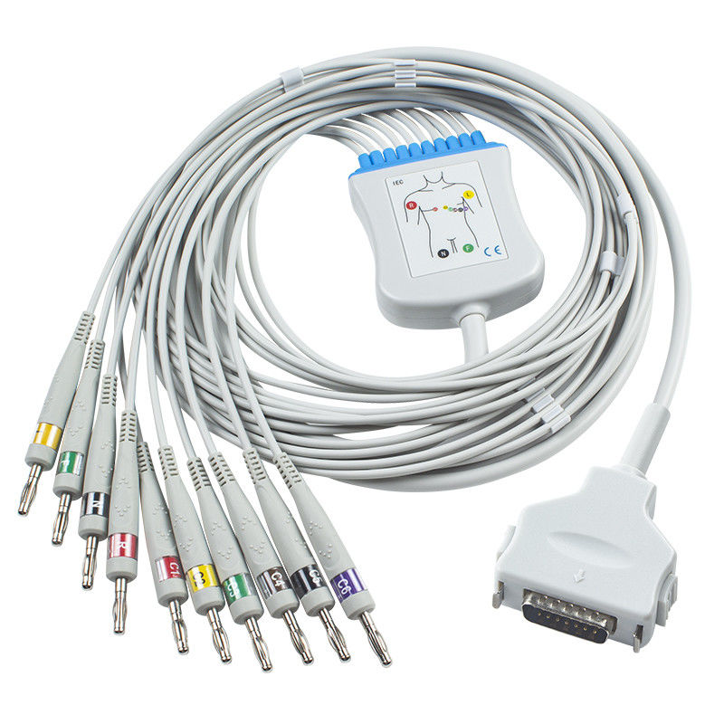 Fukuda Denshi CP-101LD FX101 FX-7202 Schnüre des Iec-Banane 4,0 EKG 10Leads Patientenmonitor-Kabel-ECG