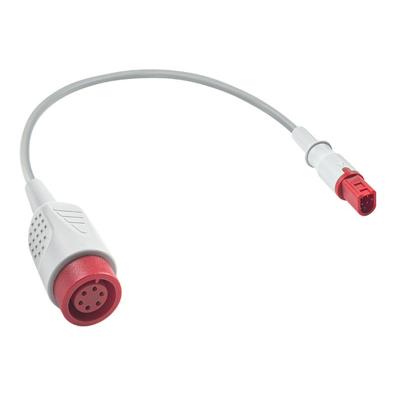 Mindray 5Pin bis 6Pin Transducer IBP Adapter Kabel TPU IBP Verlängerungskabel 0,3Meter