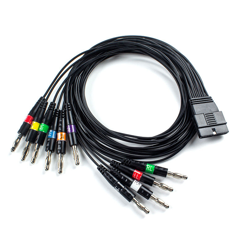 10 Draht EKG Patientenkabel Bananen Stecker AHA für FT-1 Code 2.400331 für S-Kühler