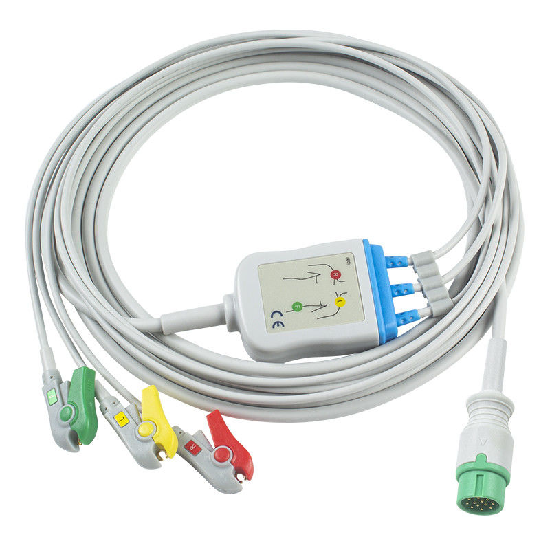 Für Biolight Q3 EKG-Kabel für Biolight Q5 A Q S Serie 3 Lead IEC Grabber In Oximax Tech