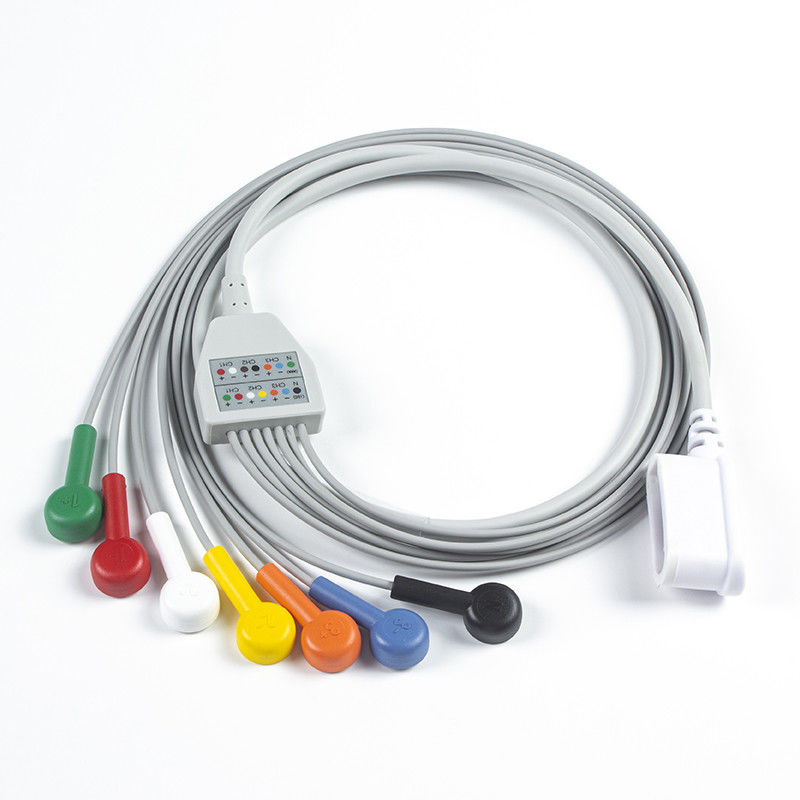 Leadwire Set 7 Leadwire EKG GE SEER 1000 3Kanal IEC Snap Kompatibel für GE SEER 1000