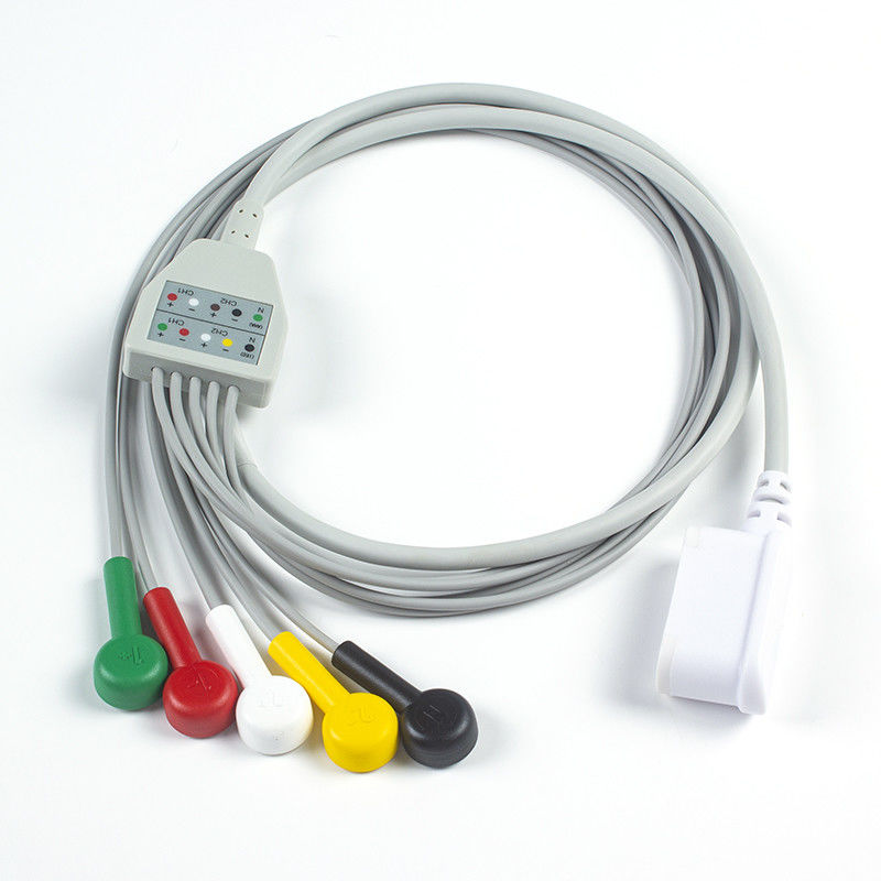 Kompatibles GE SEER 1000 Leadwire Set 2104816-001 GE Seer 5 Lead IEC Snap 2067634-019 (Bestellen Sie 1 Stück erhalten Sie 1 Stück Tasche kostenlos)
