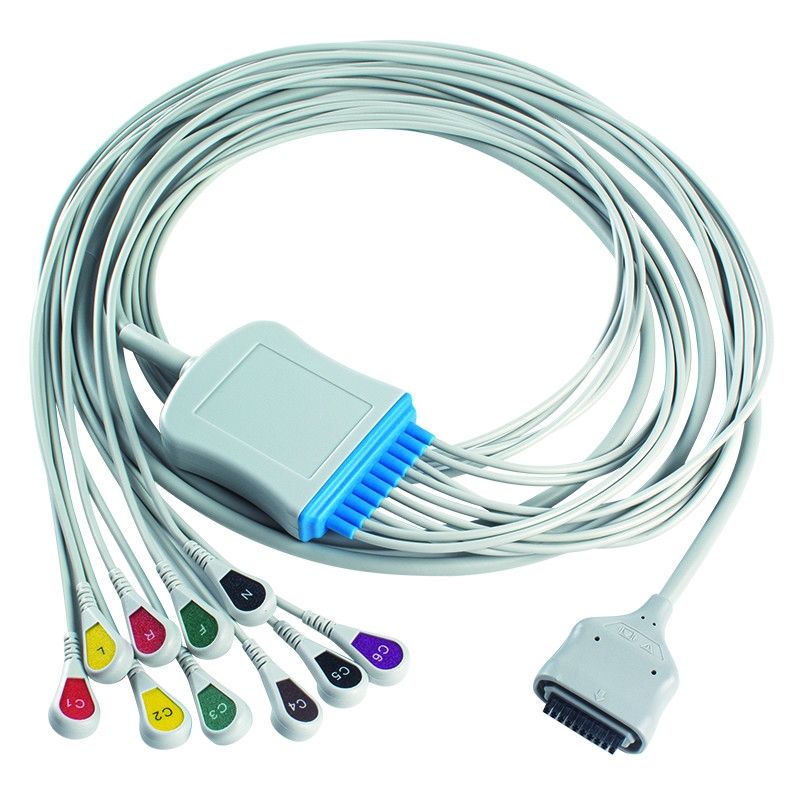 EDAN Dx12 10Lead EKG Holter Kabel Snap 2.2M Stammkabel und Leitungen Länge 0,8/1,2M