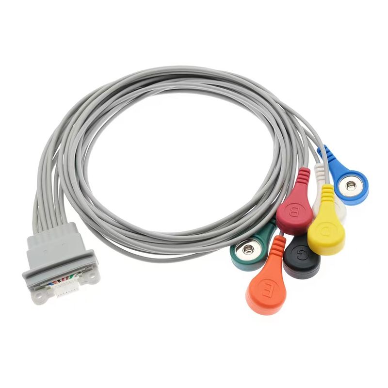 Kompatibel mit Schiller Medilog AR12 Plus EKG Holter Kabel 7Lead IEC Snap AR4 Plus FD5