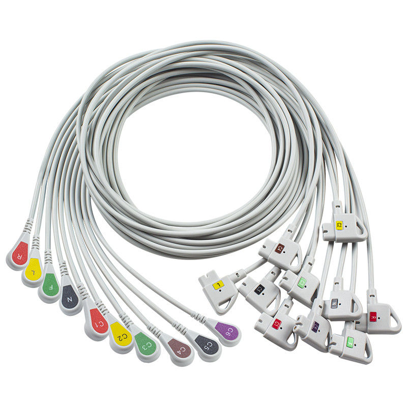 Kompatible P-Hilips Trim 10Lead EKG Kabel IEC Schnitt für PageWriter Trim I, PageWriter Trim II