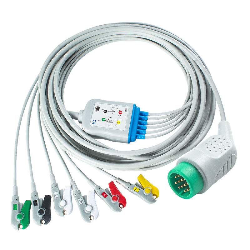 Kompatible Medtronic Lifepak 20e 6Lead EKG Kabel IEC Grabber für für Lifepak 12 20e 15 120