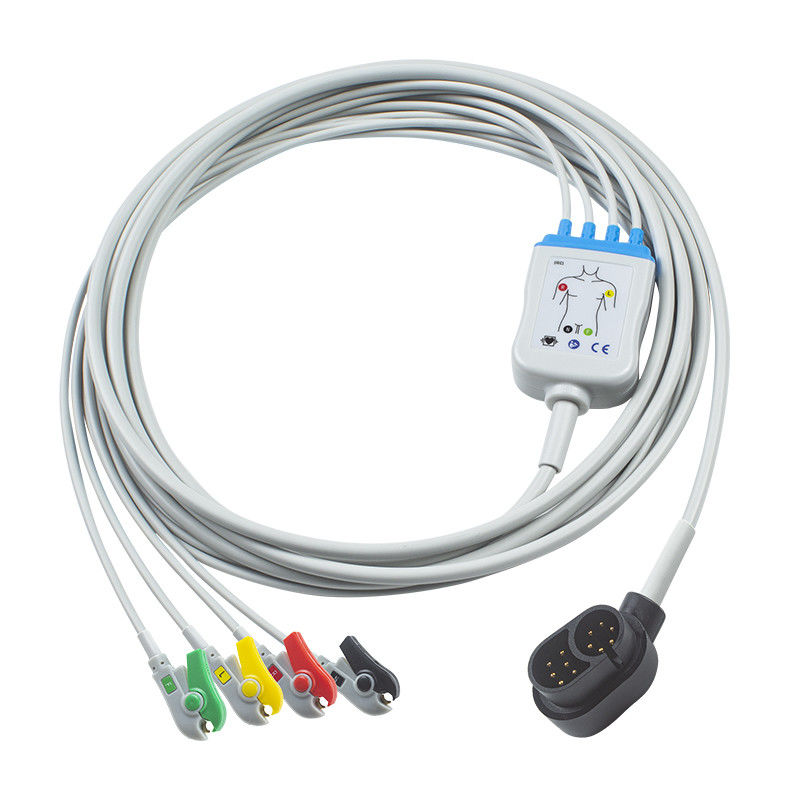 4 Blei-EKG-Kabel für Welch Allyn 1500 IEC Grabber 24 Monate Haltbarkeit kompatibel