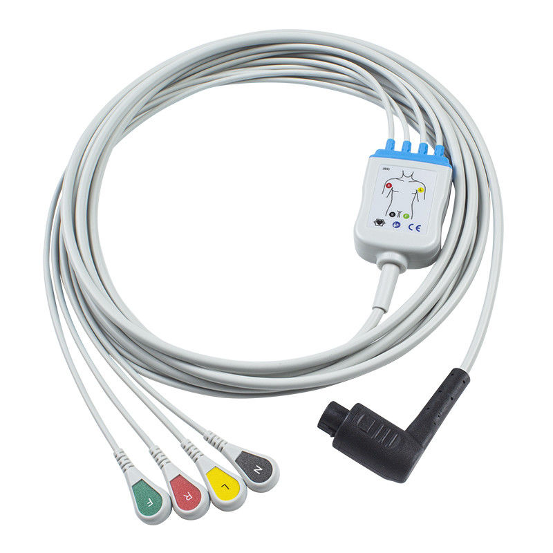 2.5m 5.0 Durchmesser Kompatible Corpuls 3 EKG Kabel 4Lead IEC Grabber für Patienten Ende