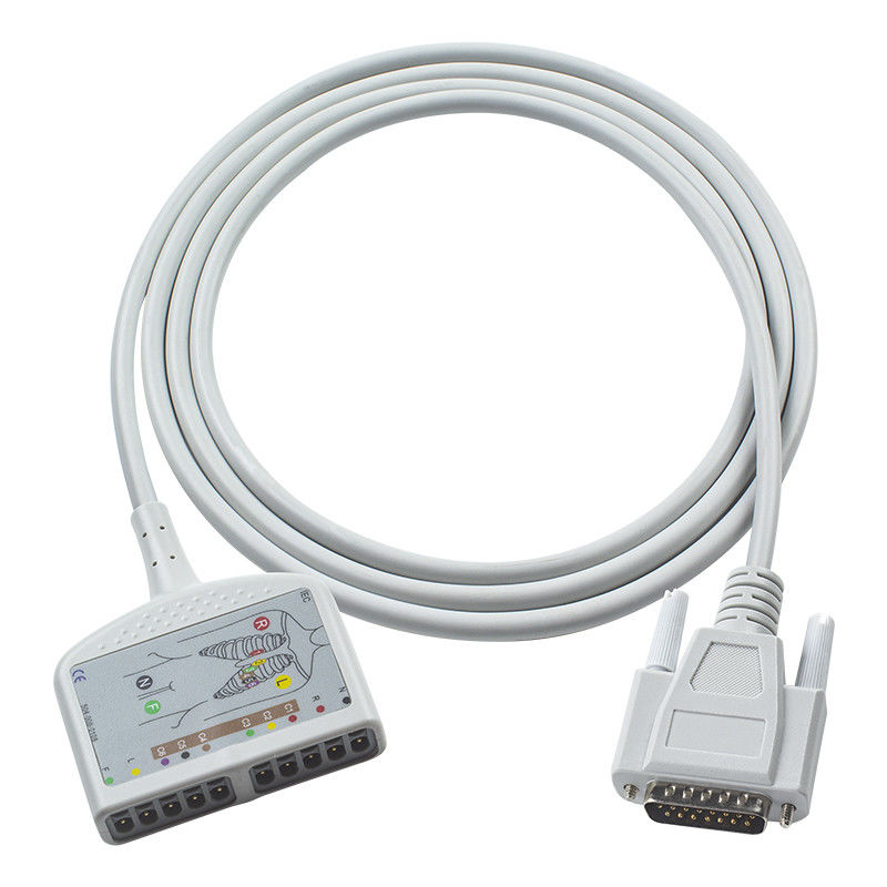 Kompatibles Nihon Kohden EKG Diagnosekabel 10Lead für Cardiofax C, Cardiofax GEM 9020K, Cardiofax M