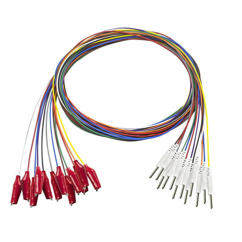 Grabscher Stecker des Lärms 2,0 mit weichen Außengehäuse EEGelektroenzephalograph Elektroden überzog Gold-EEG EMG-Leitungsdraht-Elektrode