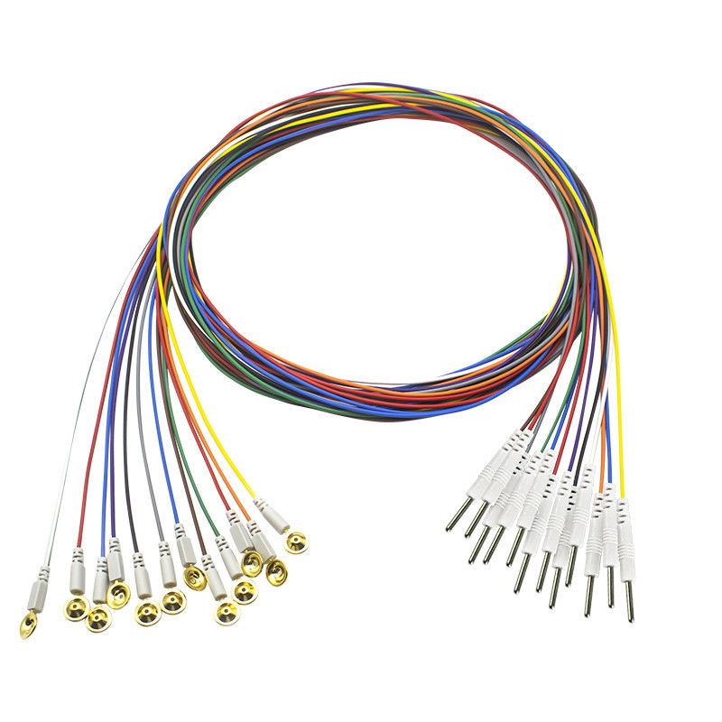 3,5 Monostecker EEG Schalen-Art Goldkappen-Elektroden EEG EMG-Leitungsdraht-Elektrode