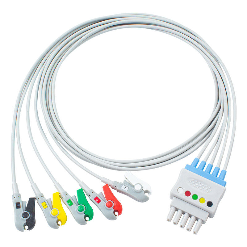 Führungs-Kabel Iec-Clip Parlamentarier 20 IntelliVue MX800 Philips M1625A 989803104521 ECG Anschlussleitungs-6