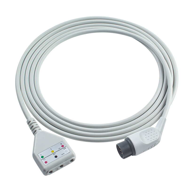 Nihon Kohden 8Pin 3 5 Lead ECG Trunk Adapter Cable TEC-7100K Din Style ECG Extension Cable