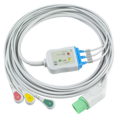 Mindray Datascope 040-000966-00 Kabel EA6232A ECG und Verbindungsstück ECG der Leitungsdraht-12pin verkabeln 3 Führung Iec-Verschluss