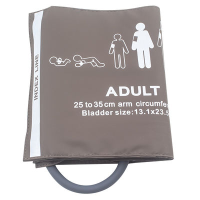 Wiederverwendbarer Erwachsener NIBP ohrfeigen einröhrige Blutdruckmanschette TPU 25-35CM TPU
