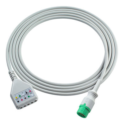 Biolight 12-Pin-EKG-Kernadapterkabel EKG-Kabel Din-Stil M7000 M8000A M8500 M9500 EKG-Verlängerungskabel