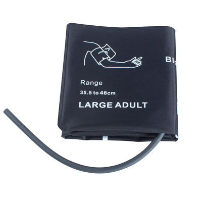 Große Erwachsene NIBP Manschette Blasenlose Einzelröhre 35,5-46cm Nylonmanschette