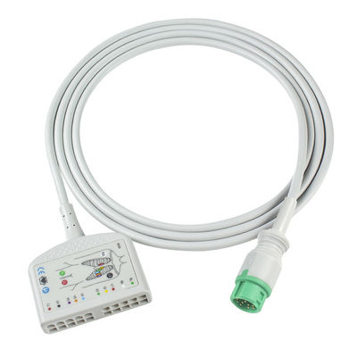 TPU Dynascope DS-5100E 12Pin EKG-Patientenkabel 10Lead für Erwachsene/Kinder