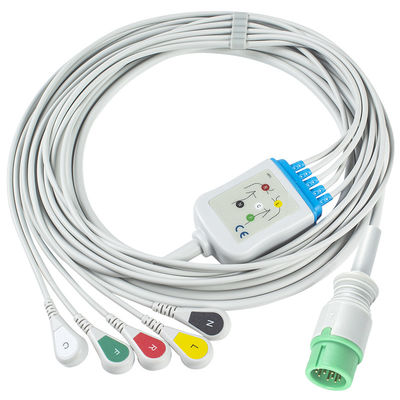 Kompatibles EKG-Kabel 5 Leitungen für Medetec Herzmonitor EKG England IEC Snap