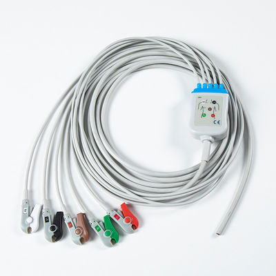 5 Blei Grau AHA Grabber Halbfertiges EKG-Kabel Ersatzteile für Krankenhausgeräte